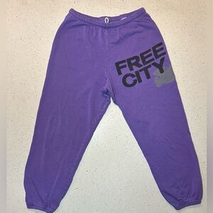 Freecity purple sweatpants, pre-loved - please read